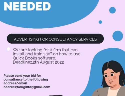 CALL FOR A CONSULTANCY FIRM TO INSTALL AND TRAIN STAFF ON QUICK BOOKS SOFTWARE